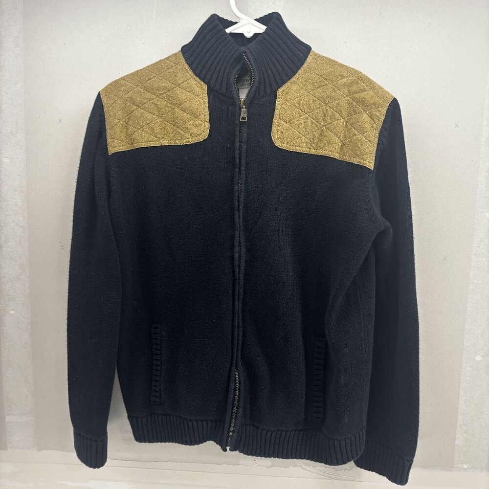Browning For her Shooting Outdoors Cardigan‎ Elbow Patches Size M Black Brown